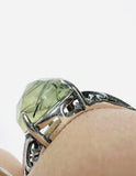 Gemstone Adjustable Filigree Ring - Janine Design