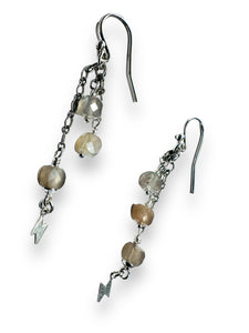 Chain Drop Earrings-moonstone Gemstone