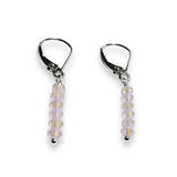 Pink “opal” ish Crystal Drop Earrings