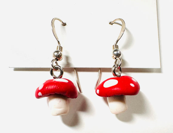 Little Mushroom Earrings/Clay Earrings/ Forest Earrings