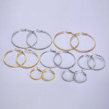 Patterned Hoop Earrings Silver Textured Hoop Earrings