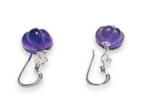 Amethyst Pumpkin Earrings