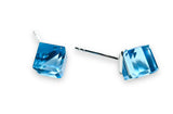 Crystal Ice Cube Stud Earrings