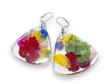 Pressed Flower Earrings/Real Flower Earrings/Resin Flower