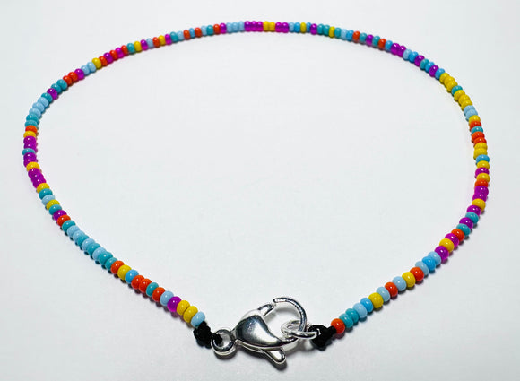 Summer Vibe Beaded Anklet/ Colorful Ankle