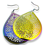 Colorful Laser and Steel  Earrings/Affordable Earrings/ Family Earrings /Nature Earrings - Janine Design