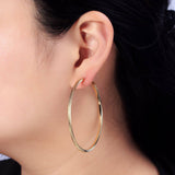 Patterned Hoop Earrings Silver Textured Hoop Earrings