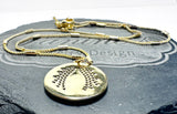 Wings Necklace, medallion, Gift, Gold Filled Medallion, Pave CZ