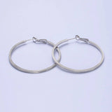 Patterned Hoop Earrings Silver Textured Hoop Earrings