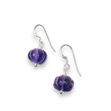 Amethyst Pumpkin Earrings