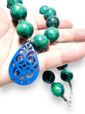 Azurite Chrysocolla Gemstone Necklace