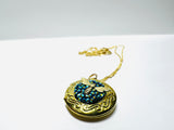 Crystal Clay Locket/Brass Locket/Affordable Gift