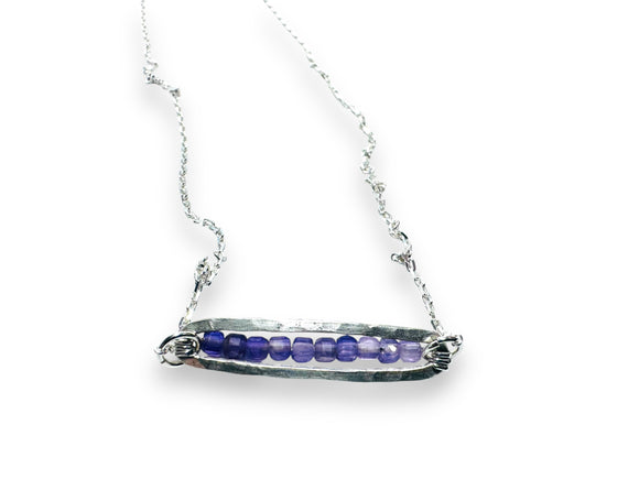 Amethyst Bar Necklace