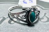 Small Silver Filigree Turquoise Ring