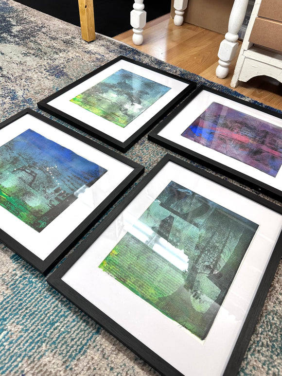 Acrylic Gel Prints- Framed, one-of-a Kind Artwork