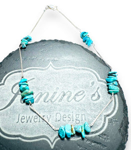 Turquoise Anklet/Sterling Silver Anklet