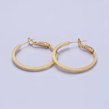 Patterned Hoop Earrings Silver Textured Hoop Earrings