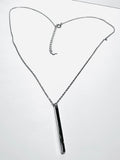 Silver Modern Necklace, Bar Necklace