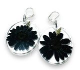 Halloween Collection-Pressed Flower Earrings/Real Flower Earrings/Resin Flower - Janine Design