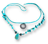 Turquoise Bohemian Double Strand Necklace