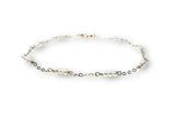 White Pearl Chain  Bracelet