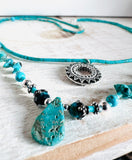 Turquoise Bohemian Double Strand Necklace