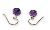 Amethyst Pumpkin Earrings