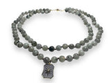 Beaded Adjustable Gemstone Necklace -Labradorite - Janine Design