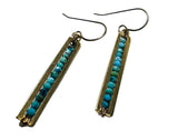 Gemstone Bar Earrings