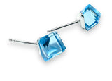 Crystal Ice Cube Stud Earrings