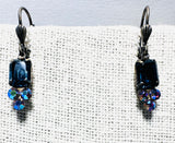 Crystal Dangle Earrings, blue