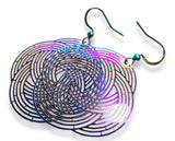 Colorful Laser and Steel  Earrings/Affordable Earrings/ Family Earrings /Nature Earrings - Janine Design