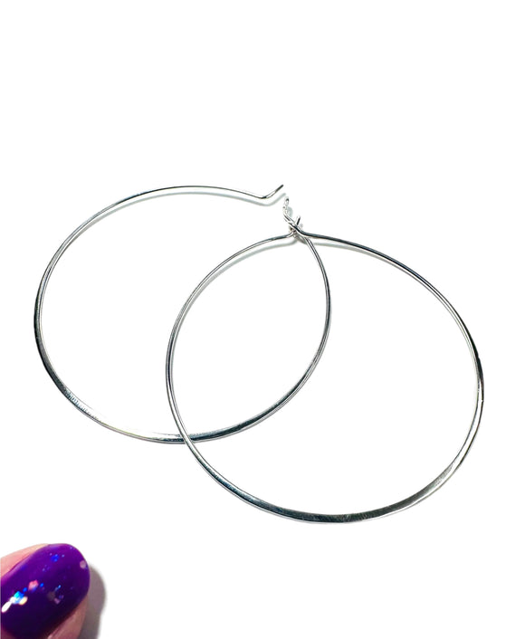 Large Sterling Hoops