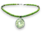 Prehnite green Gemstone Necklace