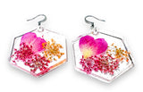 Pressed Flower Earrings/Real Flower Earrings/Resin Flower