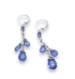 Iolite Gemstone Earrings, Cascade Chain Earrings