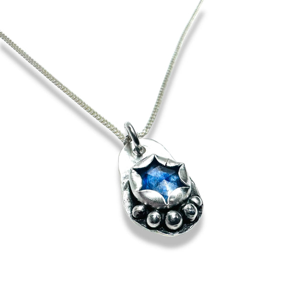 Sapphire Sterling Necklace, September Birthstone Necklace - Janine Design