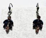 Crystal Dangle Earrings, blue