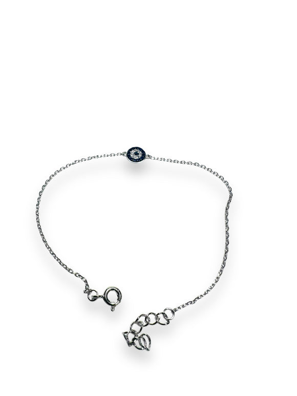 Evil Eye Silver Chain Bracelet