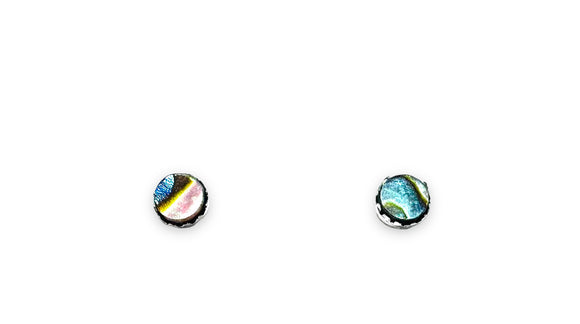 Silver and Abalone Studs