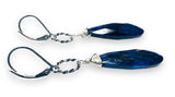 Sapphire  Earrings, Silver Gemstones Earrings