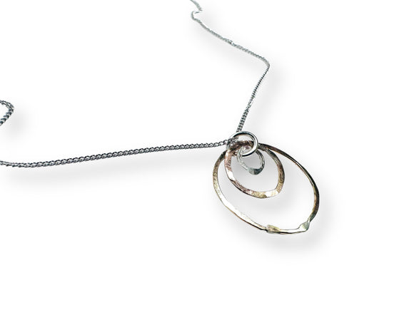 Family Circle Necklace/ Infinity Necklace/gold and Silver Necklace