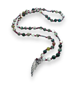 Angel Wing Gemstone Necklace