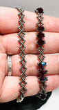 Tiny Woven Crystal Bracelet/7.5” bracelet