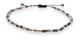 Dainty Gemstone Beaded Bracelet, Nylon Bracelet, Adjustable Bracelet