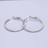 Patterned Hoop Earrings Silver Textured Hoop Earrings