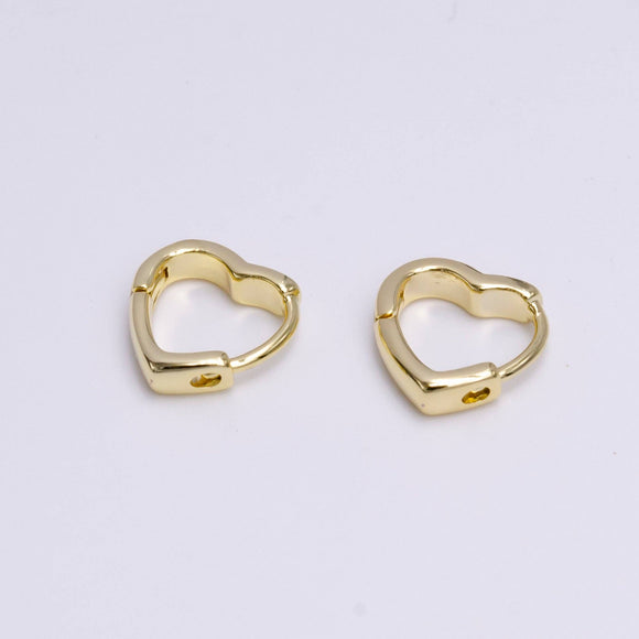 14K Gold Filled 10mm Heart Huggie Cartilage Earrings*