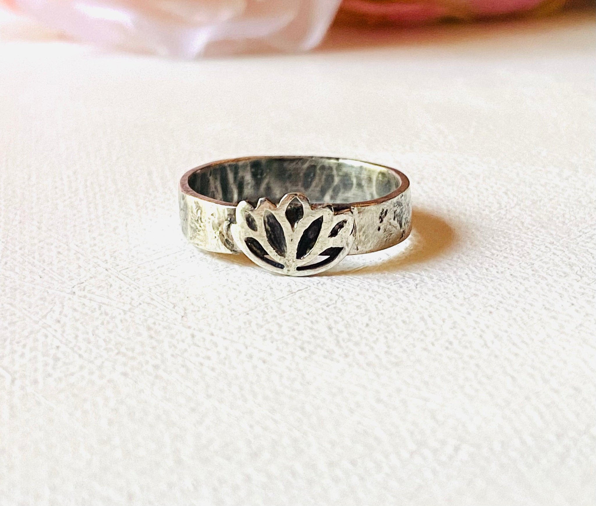Lotus Design Finger Ring - South India Jewels